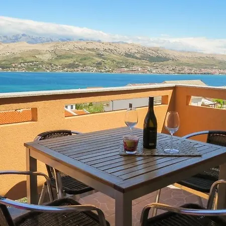 In Pag With Sea View, Terrace, Air Conditioning, Wifi Apartment