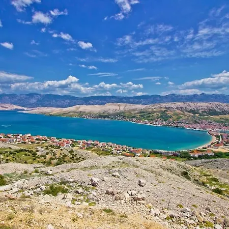In Pag With Sea View, Terrace, Air Conditioning, Wifi Lägenhet