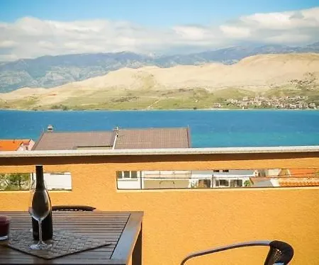 In Pag With Sea View, Terrace, Air Conditioning, Wifi *