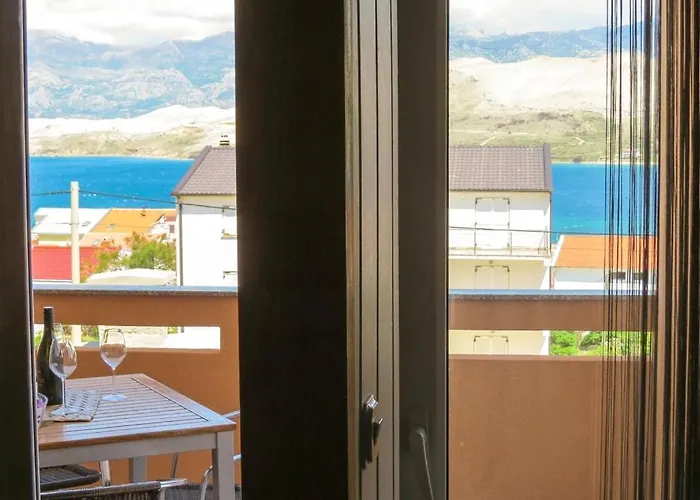 In Pag With Sea View, Terrace, Air Conditioning, Wifi *