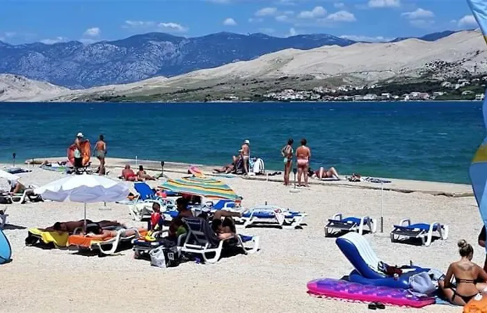In Pag With Sea View, Terrace, Air Conditioning, Wifi דירה *